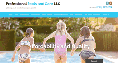 Desktop Screenshot of professionalpoolsandcare.com