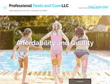 Tablet Screenshot of professionalpoolsandcare.com